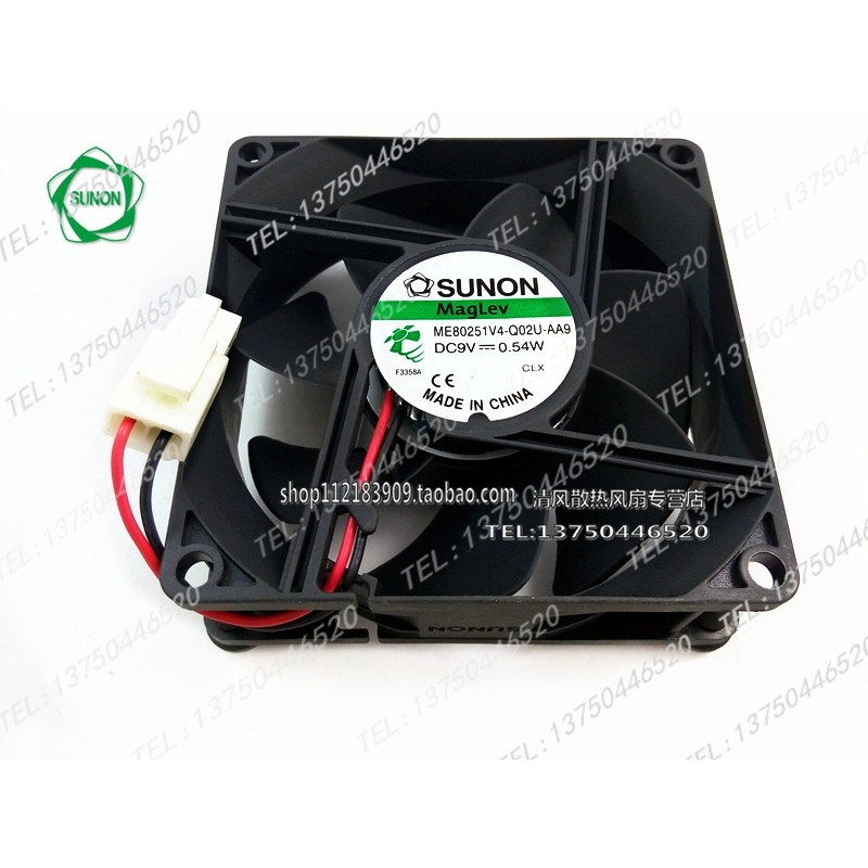ME80251V4-Q02U-AA9 SUNON Jianzhun 8025 9V 0.54 W 8 ซม./ซม. 2 สายพัดลม