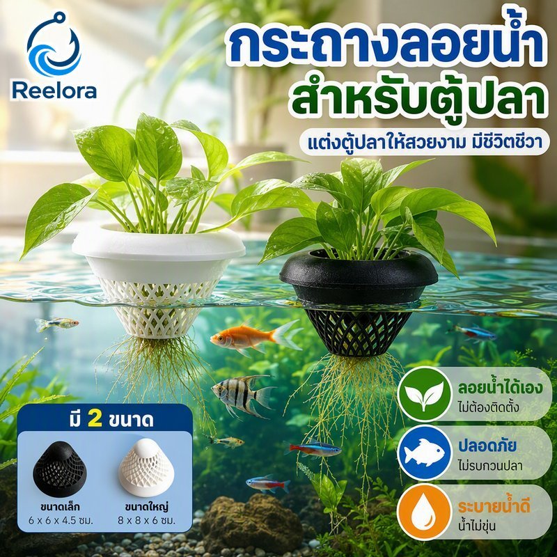ลอยพิพิธภัณฑ์สัตว์น้ําพืชหม้อพื้นผิวน้ําชาวไร่ไม่มีการติดตั้งพลาสติกปลอดภัยสองขนาดตกแต่ง