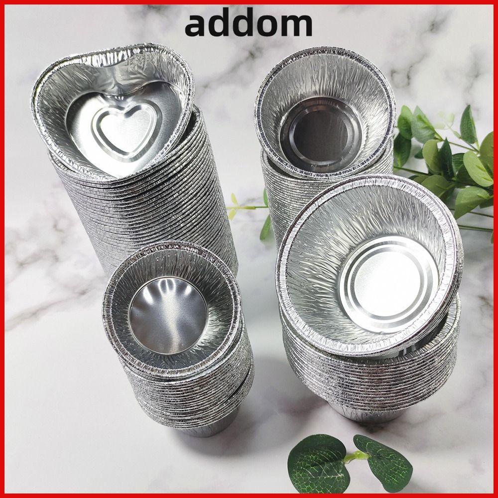 ADDOM แผ่นซับคัพเค้กฟอยล์ 50 ชิ้น, ถ้วยอบมัฟฟินไม่ติดแบบใช้แล้วทิ้ง, แผ่นซับมัฟฟินปาร์ตี้ฟอยล์