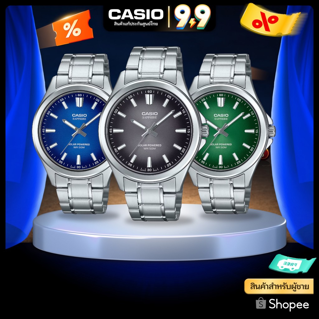 นาฬิกาข้อมือ CASIO รุ่น  MTS-RS100D-1A,MTS-RS100D-2A,MTS-RS100D-3A,MTS-RS100D-5A,MTS-RS100L-1A สินค้