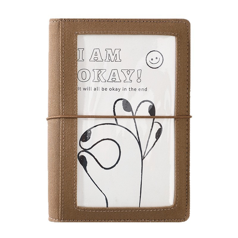 A6 Ita Loose-Leaf Scrapbook Notepad Notebook พร้อมสายรัด, Vintage Artistic High-Value Blank Writing 