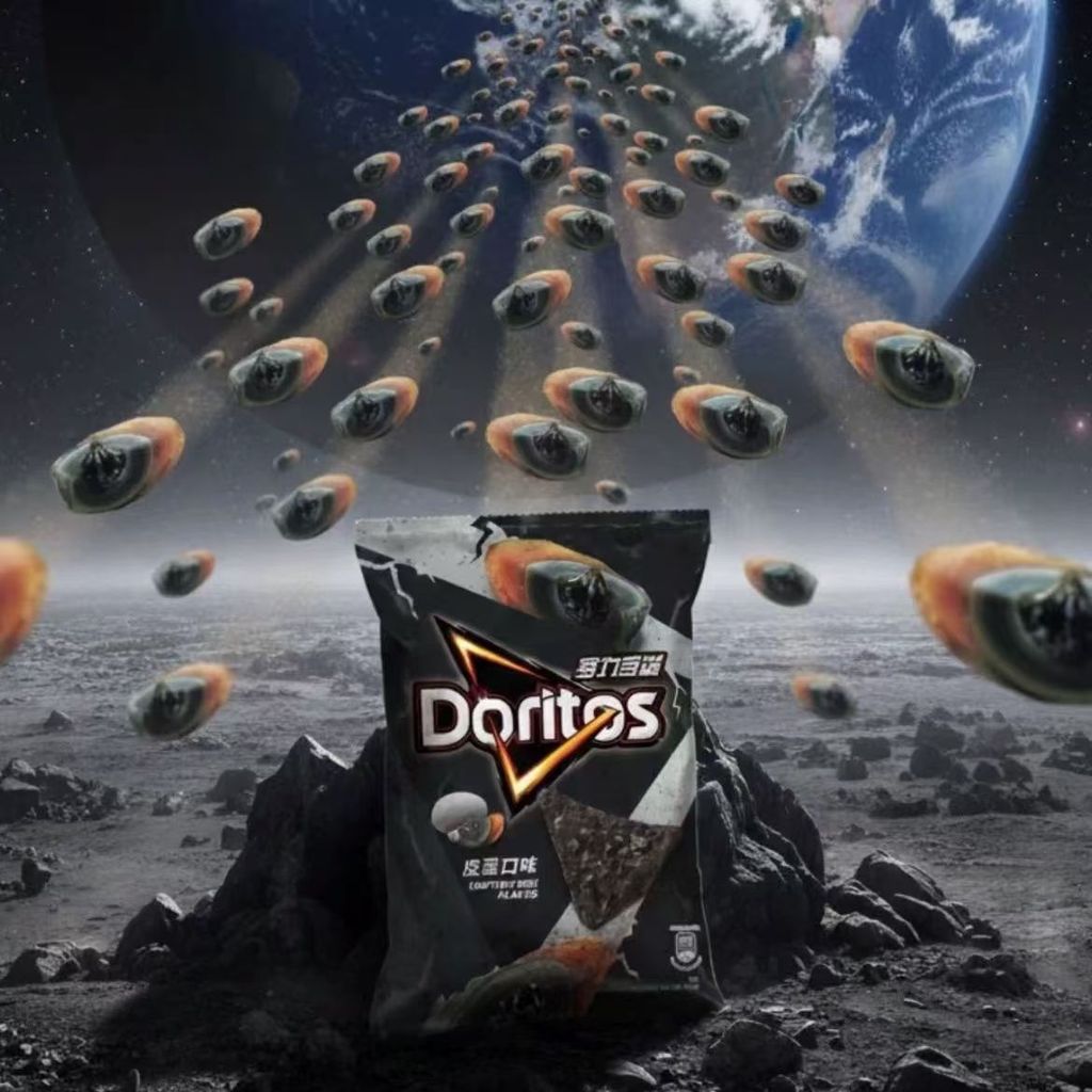 ไต้หวัน Daigou Doritos ชิปข้าวโพดรสไข่ที่เก็บรักษาไว้ Doritos Influencer ขนมป่องมันฝรั่งทอดวันที่ใหม