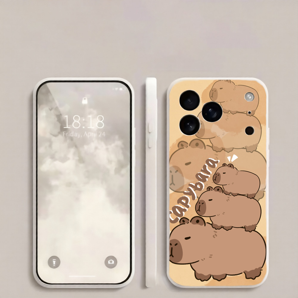 ซ้อนสาม Capybara Jun เคสโทรศัพท์เหมาะสําหรับ OPPO Reno 16Pro 15Pro 15 14 13Pro 13 11Pro 10Pro + 8T 8