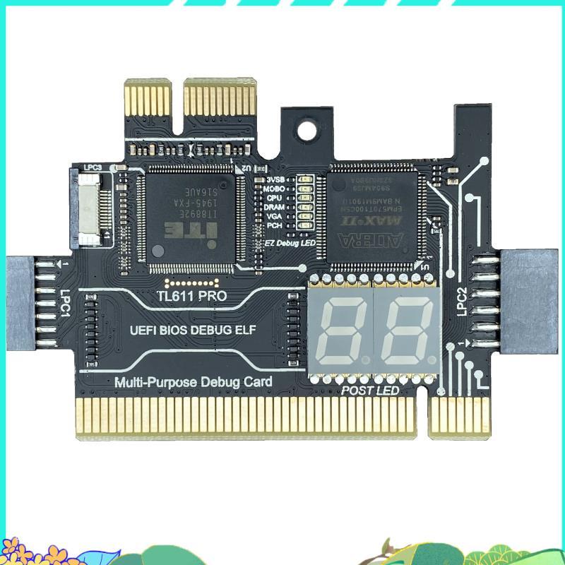 การ์ดวินิจฉัย TL611 PRO, การ์ดวินิจฉัย Pcie สําหรับเมนบอร์ด Pci ตั้งโต๊ะและแล็ปท็อป (สีดํา)