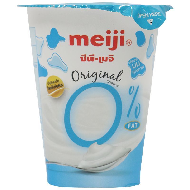 เมจิโยเกิร์ตไม่มีไขมันรสออริจินัล 135ก Meiji Yoghurt Fat Free Original Flavoured 135g. [หมายเลขบาร์โค้ด 8850329349548 ]
