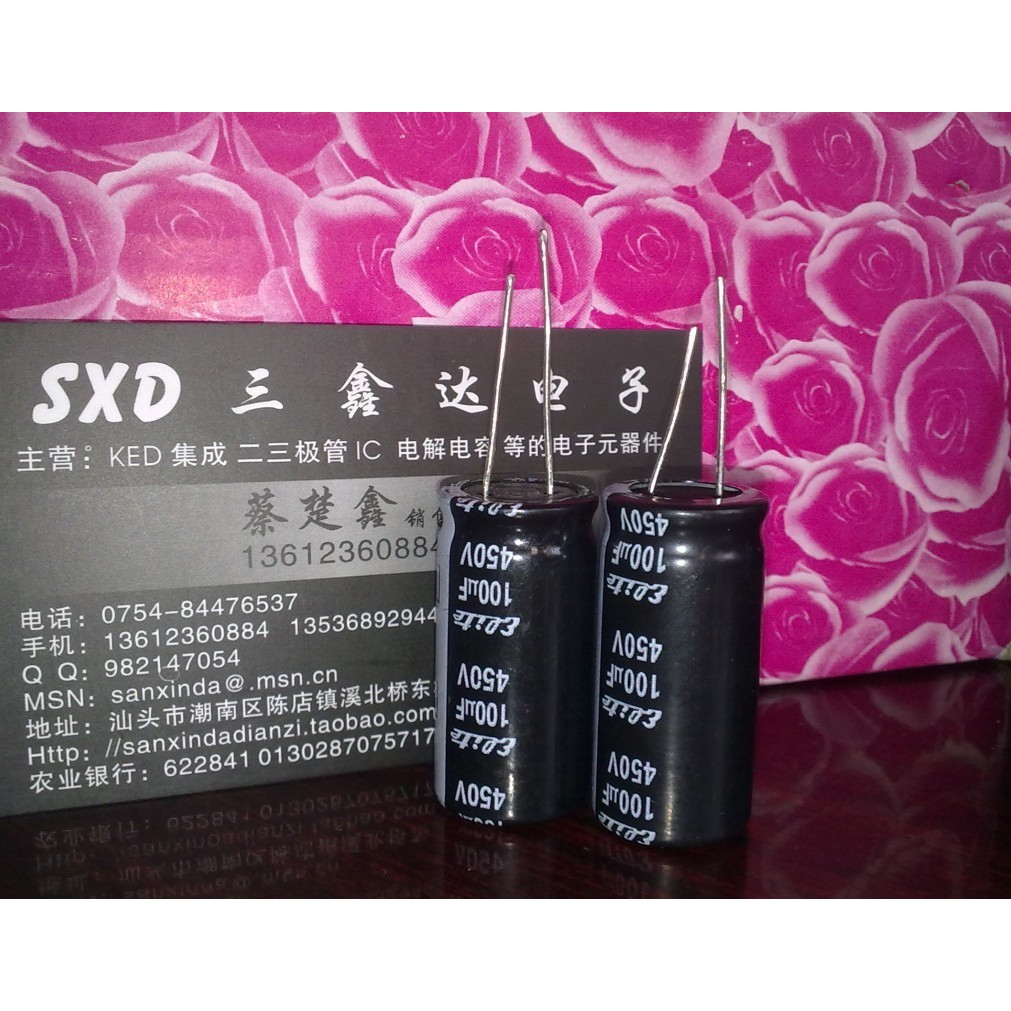 450V100UF ยี่ห้อใหม่ LCD Power Board อลูมิเนียม Electrolytic Capacitor 450V100UF การประกันคุณภาพ