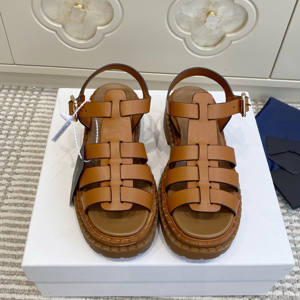 B3QV PA* Summer thick-soled women's sandals, Roman retro sandals, leather slippers, handmade women's