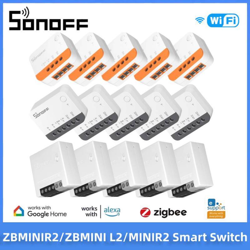 Cegories ยอดนิยม ใหม่ SONOFF ZBMINIR2/ZBMINIL2 สมาร์ท Zigbee สวิทช์ควบคุมสองทางพร้อม/ไม่มี Neutral A