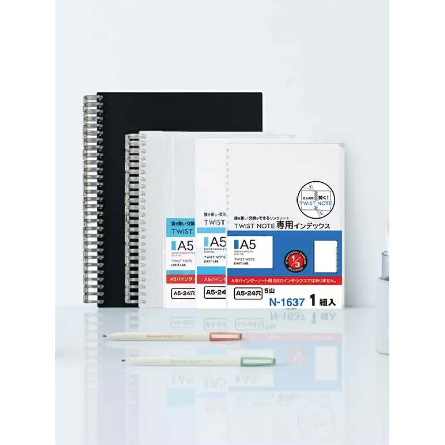 LIHIT LAB.Xili Loose-leaf Coil Book Coil Storage Folder โฟลเดอร์นักเรียนโฟลเดอร์สํานักงาน A5/B5