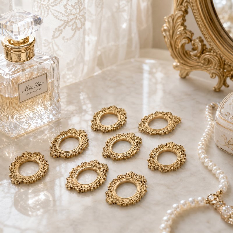กรอบรูป Mini Golden Picture Miniature Resin Vintage Frames huyisheng
