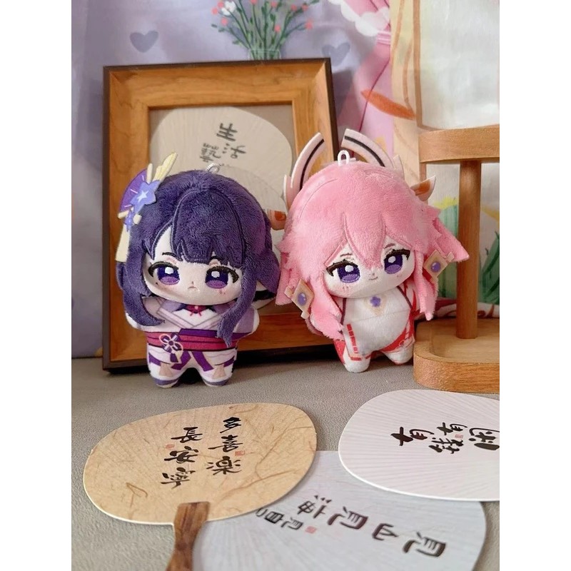 เกม Genshin Impact Yae Miko Kamisato Ayaka Raiden Shogun Sangonomiya Kokomi 10 ซม.ตุ๊กตาของเล่นตุ๊กต