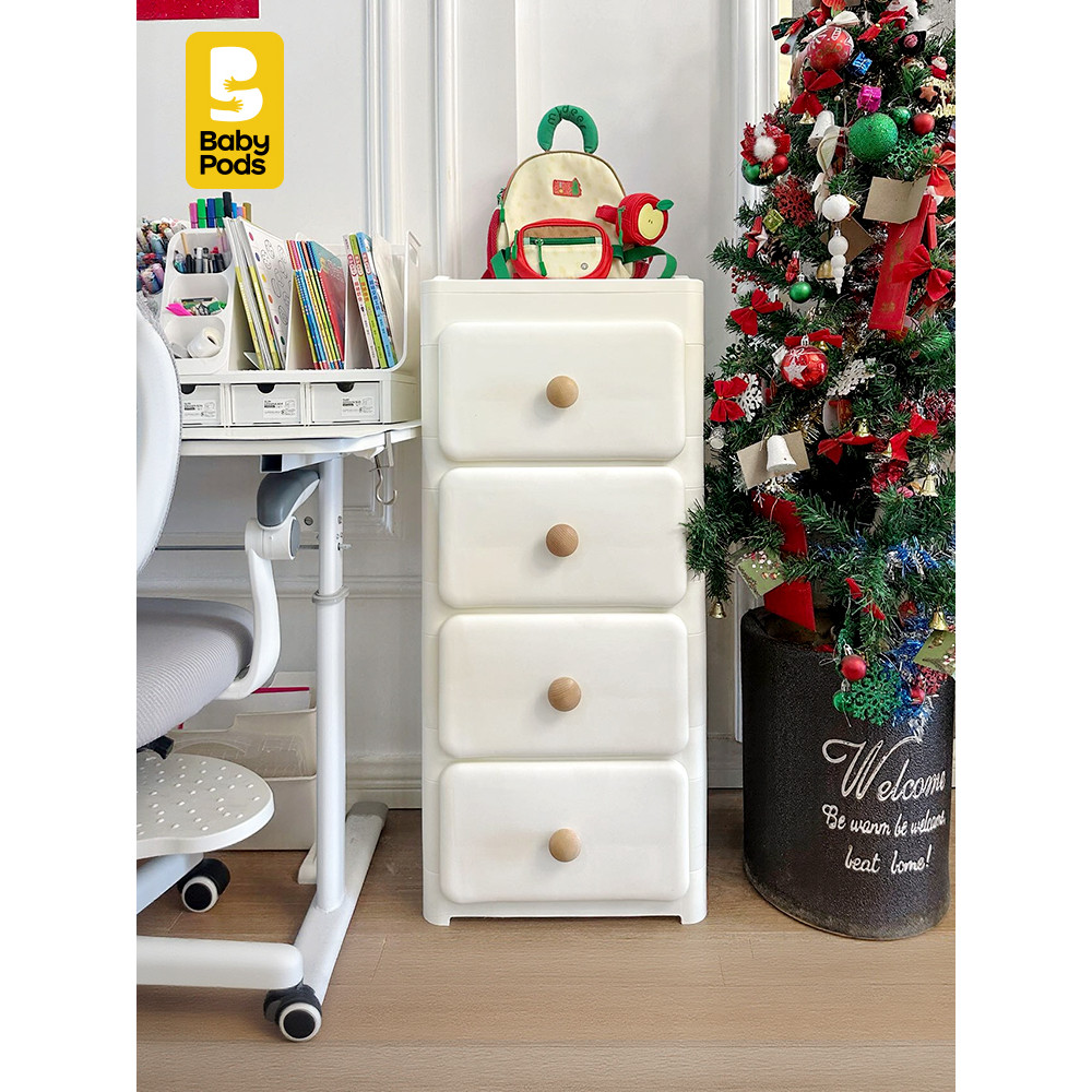 Babypods ตู้เก็บของลิ้นชัก Crack Locker ด้านข้างแคบที่ถอดออกได้ขนมขบเคี้ยวของเล่นตู้ตารางด้านข้าง Lo