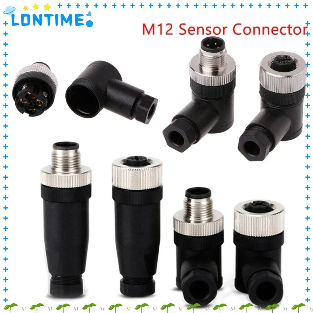 LONTIME M12 Sensor Connector, Connector ชายหญิงซ็อกเก็ต M12 ปลั๊กการบิน, Power Adapte M12 Sensor Cab