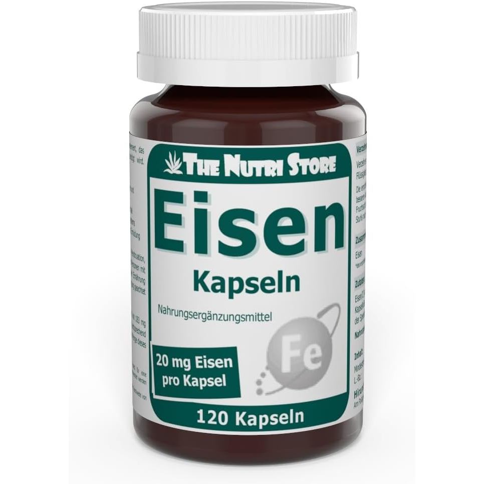Eisen 20 มก. Kapseln 120 S.- 4 Monatsvorrat - Rotae Bluörperchen und Energystoffwechsel - Eisen(II)-