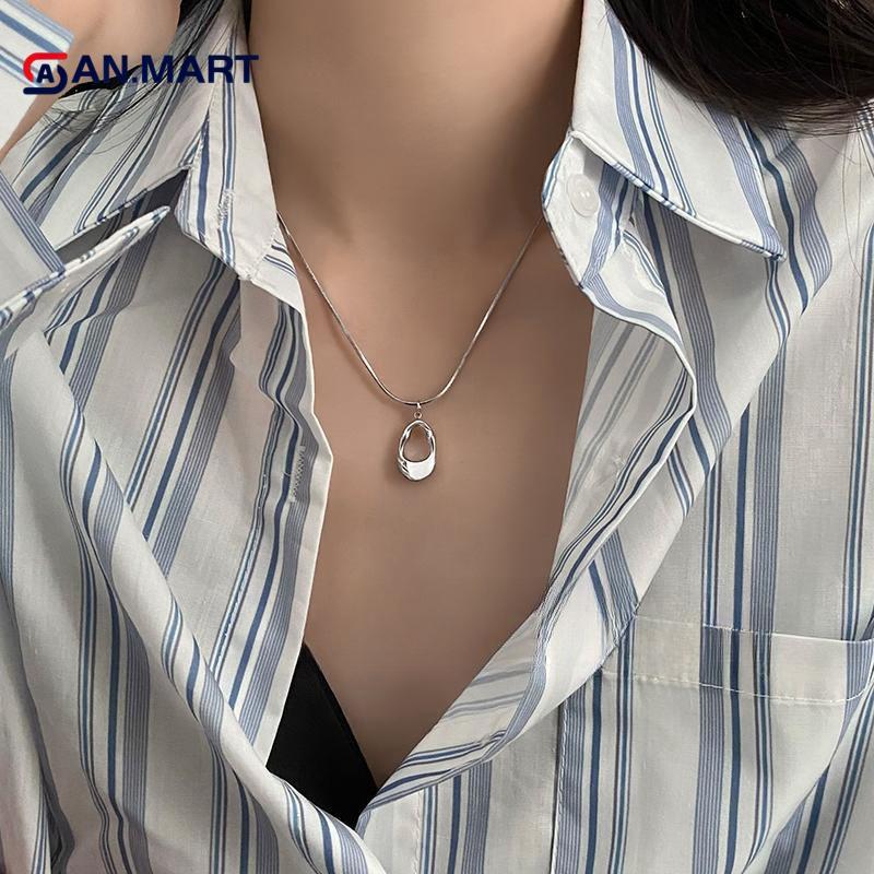 AN.MART ไม่สม่ําเสมอ Hollow Water Drop Nelace ผู้หญิงแฟชั่นเครื่องประดับเพื่อนของขวัญอเนกประสงค์ Sim