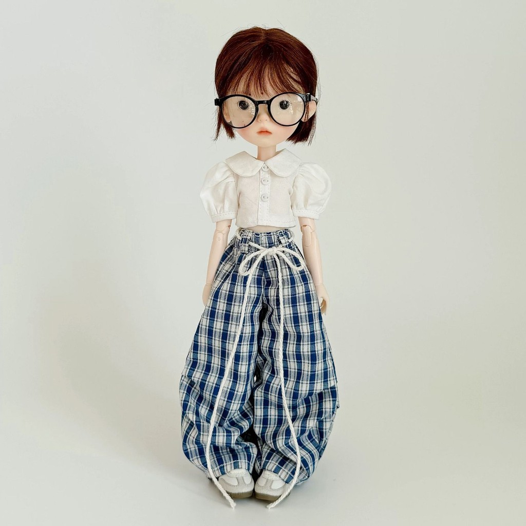 Azone Casual Checked Pants Azone Six Points/ob22/ob24/blythe Small Cloth Premium Loose