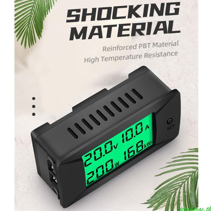 Jenniferac ร้อน DC 0-300V 0-300A จอแสดงผล LCD Digital Current แรงดันไฟฟ้า Energy Meter