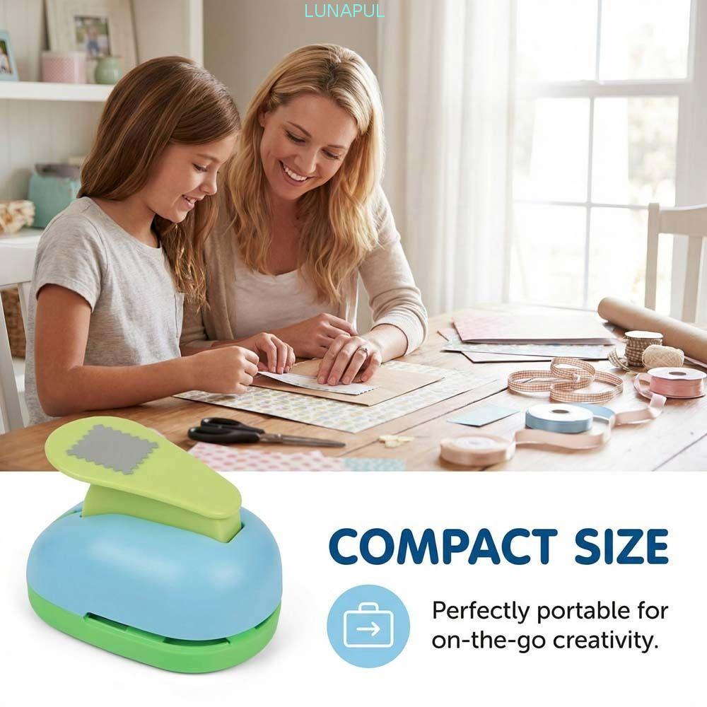 LUNAPUL Stamp Border Punch, Hole Puncher Stamp Shape ลายนูน|เครื่องเขียน Punches Maker ตัดหัตถกรรมกร