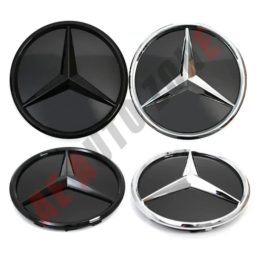 เงินและสีดําด้านหน้า Grille กระจกสัญลักษณ์สําหรับ Mercedes Benz GLA-Class H247 2020-2023 GLA180 GLA2