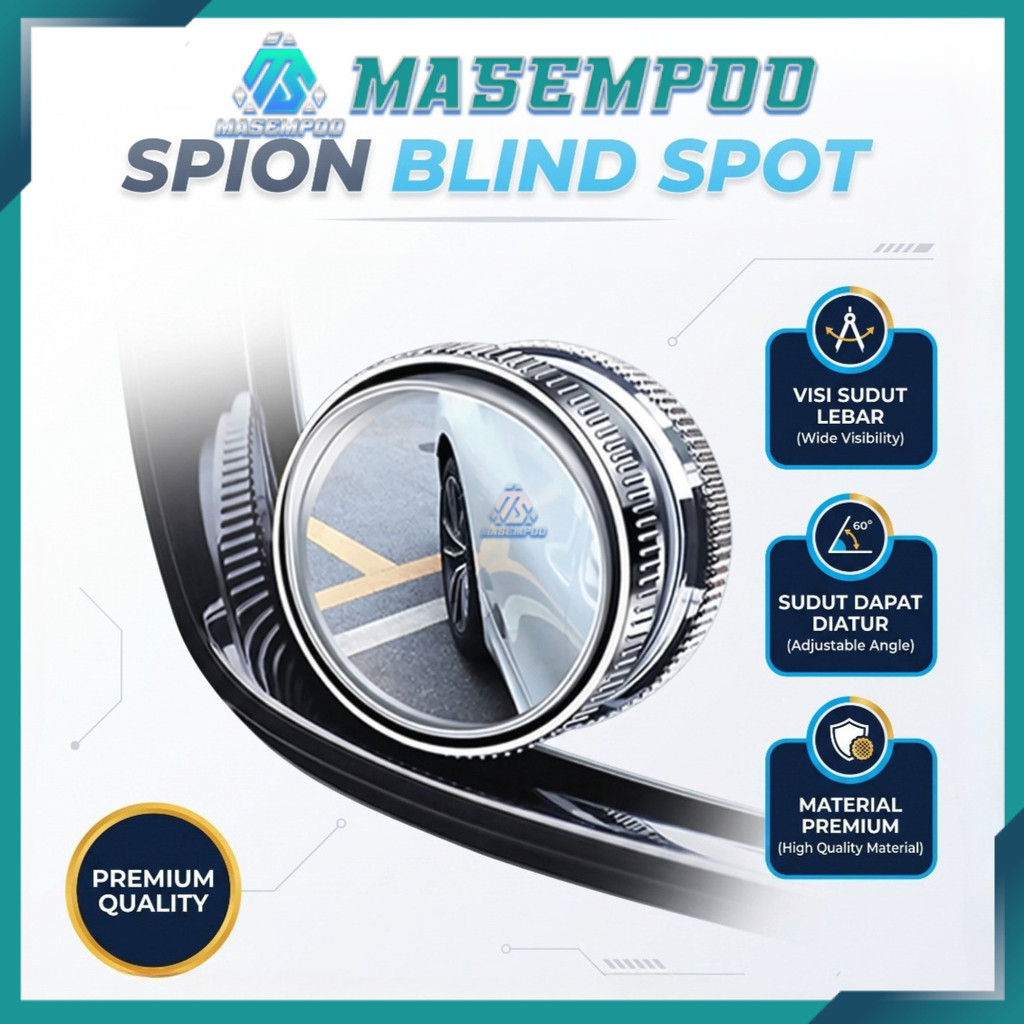 SEAMETAL กระจกรถยนต์ Blind Spot มุมกว้าง 150 องศา 360 หมุนสูญญากาศกันน้ํา Rain JC-027