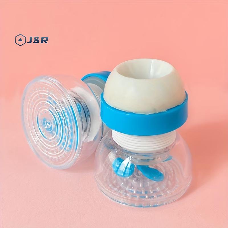 J&R> 3 ชิ้นหมุนได้แบบพับเก็บได้ Splash Proof Faucet Extender Snap-on Design หัวฉีดน้ําสําหรับใช้ในคร