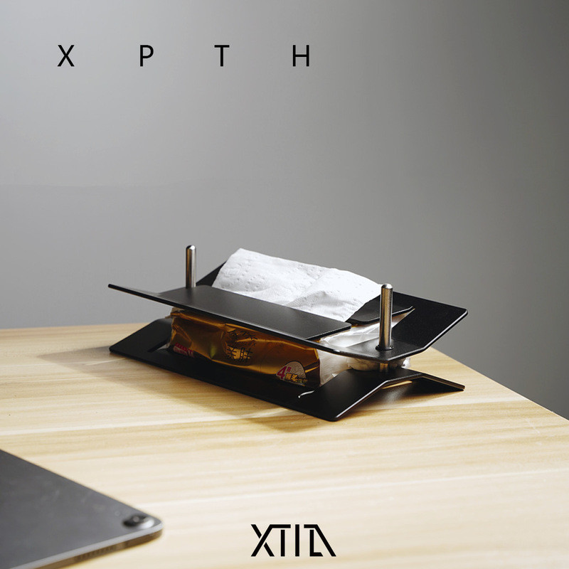 XTIA ที่ใส่กระดาษทิชชูโลหะอะลูมิเนียมดีไซน์สร้างสรรค์ กล่องใส่กระดาษทิชชู ของขวัญสร้างสรรค์สำหรับห้อ