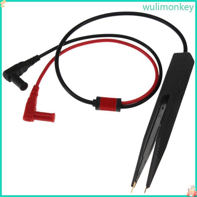 WU มัลติฟังก์ชั่น SMT SMD ชิปความต้านทานทดสอบคลิป Grip Lead Probe มัลติมิเตอร์เมตรตัวเก็บประจุปากคีบ