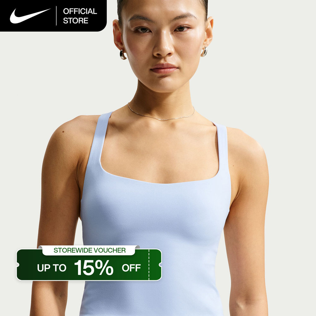 Nike Women's Zenvy Light-Support Tank Sports Bra - Hydrogen Blue [IB9873-407]