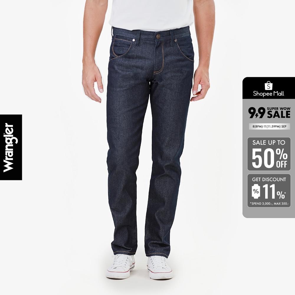WRANGLER กางเกงยีนส์เอวกลางทรงขากระบอก 2FRZ รุ่น WR WR12F243 แรงเลอร์ กางเกงยีนส์ เสื้อผ้าผู้ชาย กางเกงผู้ชาย DENIM