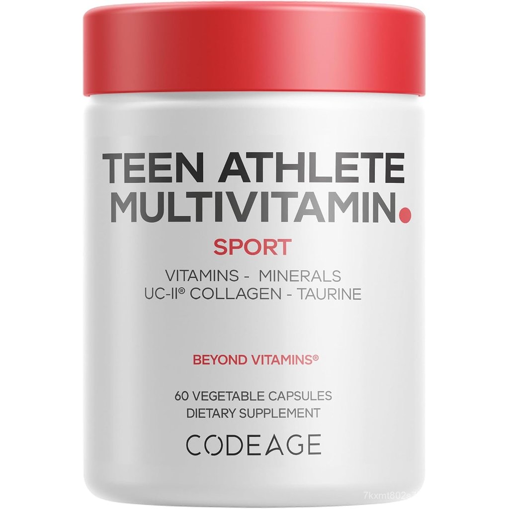 Codeage Teen Athlete วิตามินรวม Sports ผลิตภัณฑ์เสริมอาหาร - ครีเอทีน, เมทิลเลต B วิตามิน, Taurine, 