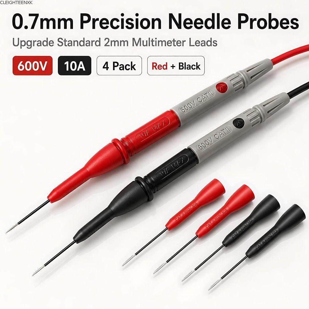CLEIGHTEEN8H 2pcs มัลติมิเตอร์ Probes, 600V 10A Rating 0.7 มม./2 มม.วงจรทดสอบ Probes, Professional U