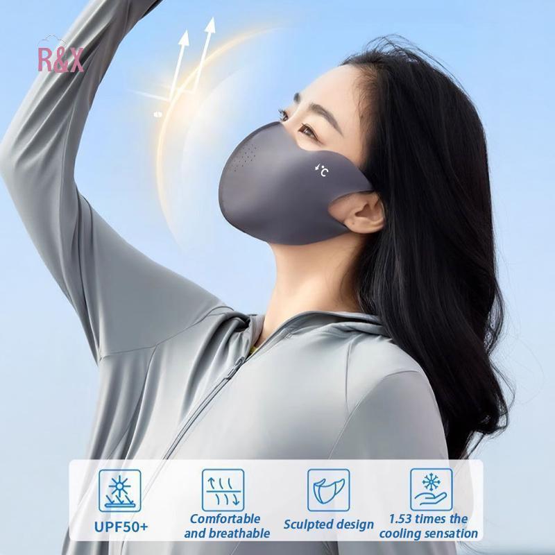 R&X Breathable Face Mask Uv Protection Full Face 3Dไม่มีรอยต่อสําหรับขี่จักรยานกลางแจ้งกันฝุ่นน้ําหน