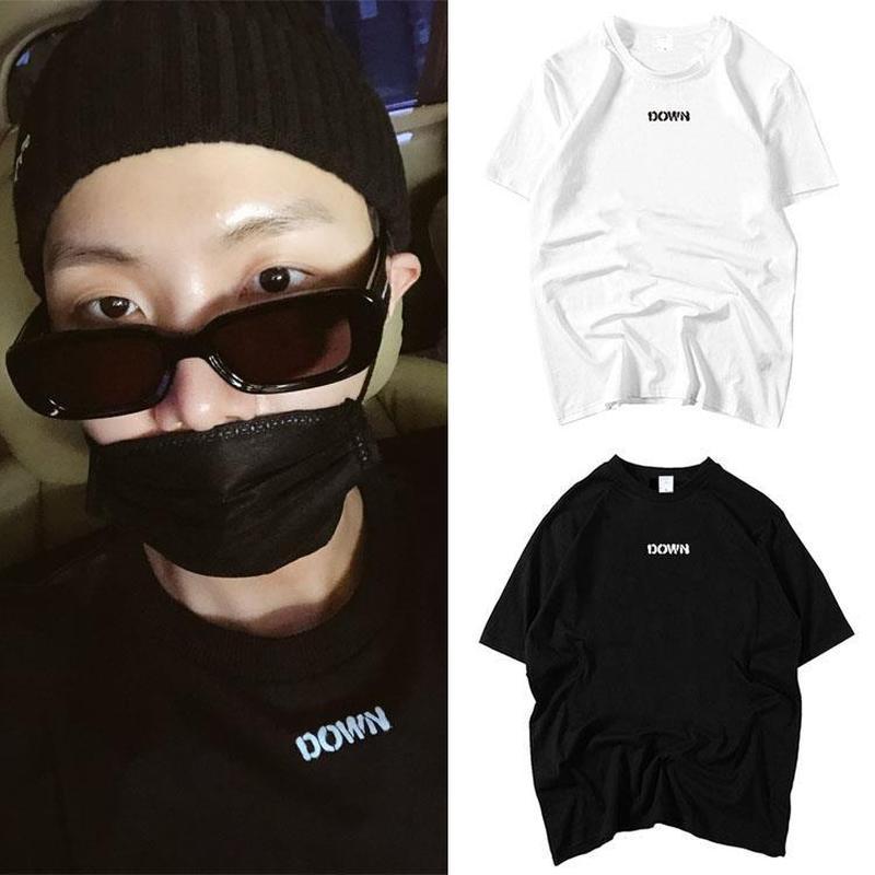 BTS JHOPE เสื้อผ้าสไตล์เดียวกันเสื้อยืดแขนสั้นหลวมชายหญิงนักเรียนคู่ฤดูร้อน