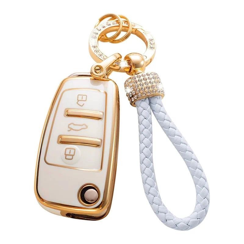 Soft TPU รถ Remote Key สําหรับ Audi A1 A3 8P A4 A5 A6 C7 A7 S3 S7 S8 R8 Q2 Q3 Q5 Q7 Q8 SQ5 TT RS3 RS