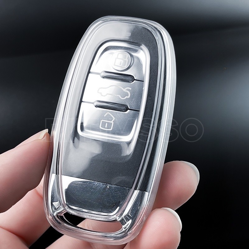 TPU รถ Remote Key สําหรับ Audi A1 A3 8V A4 B8 B9 A5 A6 C7 A8 Q3 Q5 Q7 S4 S6 S7 S8 R8 TT ผู้ถืออุปกรณ