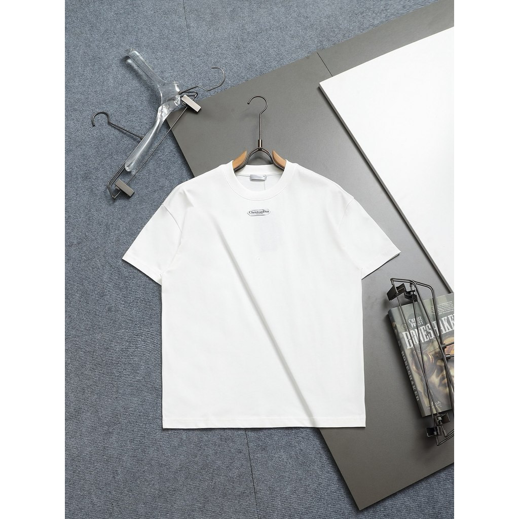 Loewe/Loewe/2026 เสื้อยืดแขนสั้นคอกลมสไตล์คู่ผู้ชายสไตล์ใหม่เสื้อ Bottoming สไตล์ Street ทุกวัน Two-