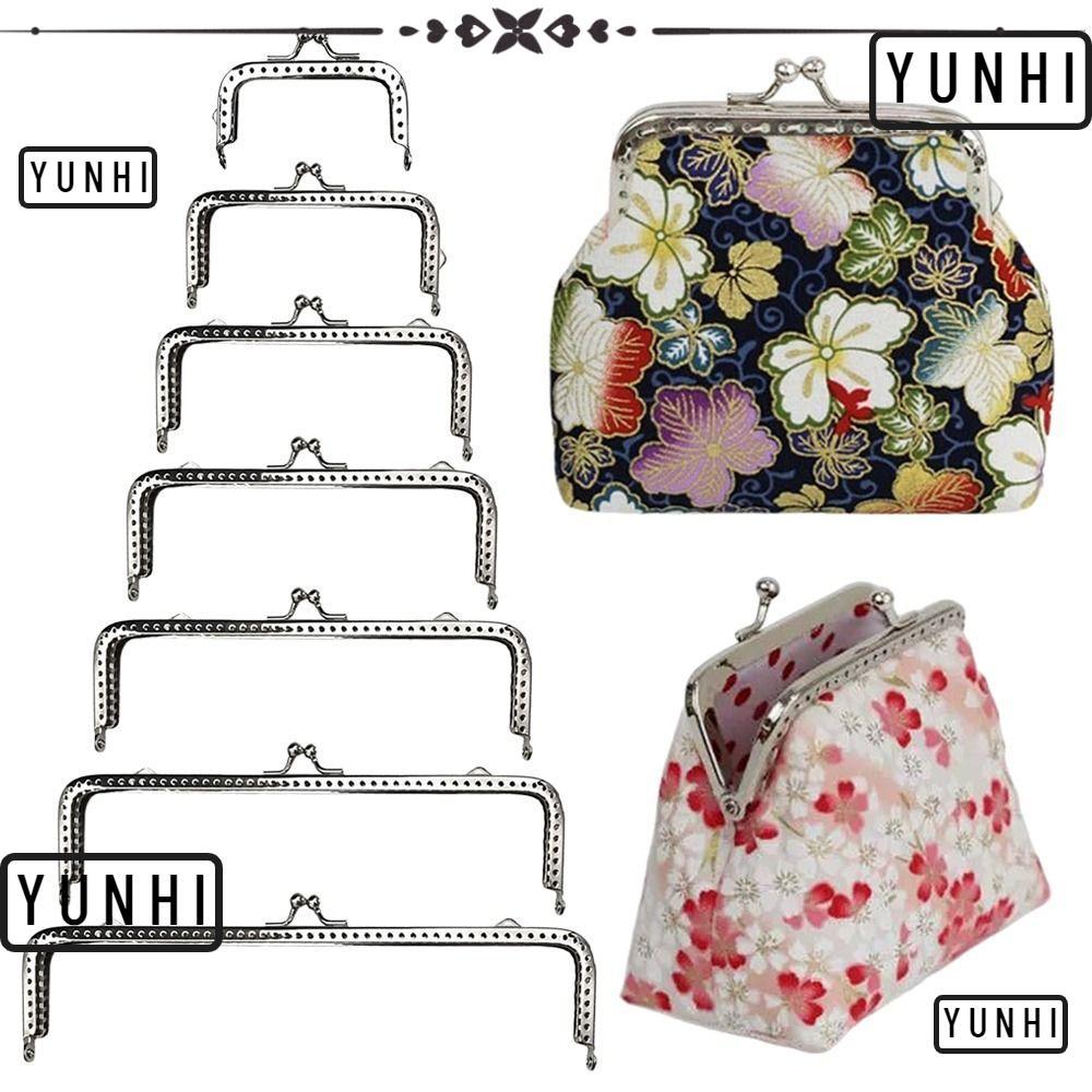 YUNHI Purse Frame Kiss Clasp, Vintage Bag Hardware Purse Clasp Frame, Mini Metal Bag Frame Buckle Ba