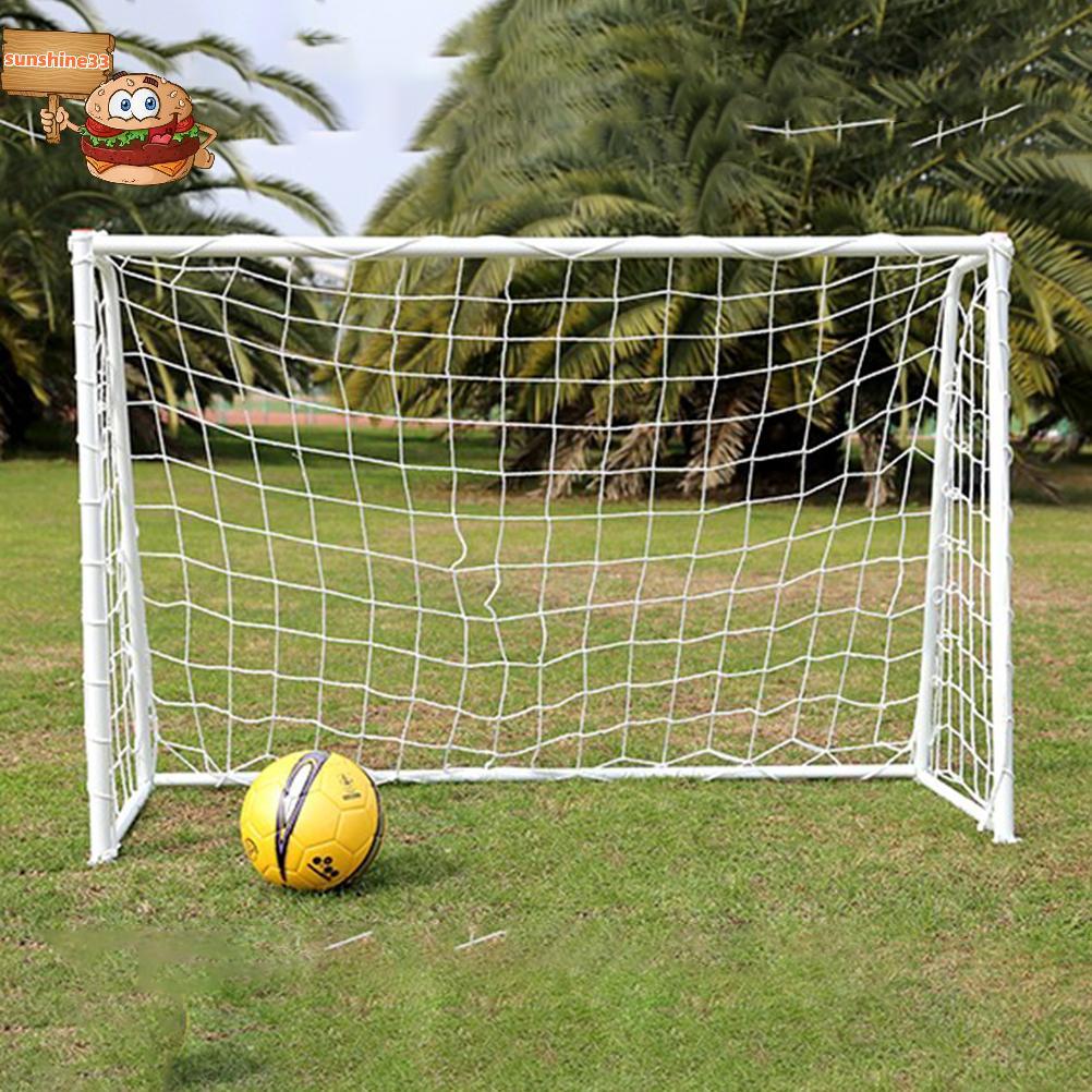 Sun 6 x 4ft Football Soccer Goal Post Net สําหรับเด็กการแข่งขันฟุตบอลกลางแจ้ง Training shine