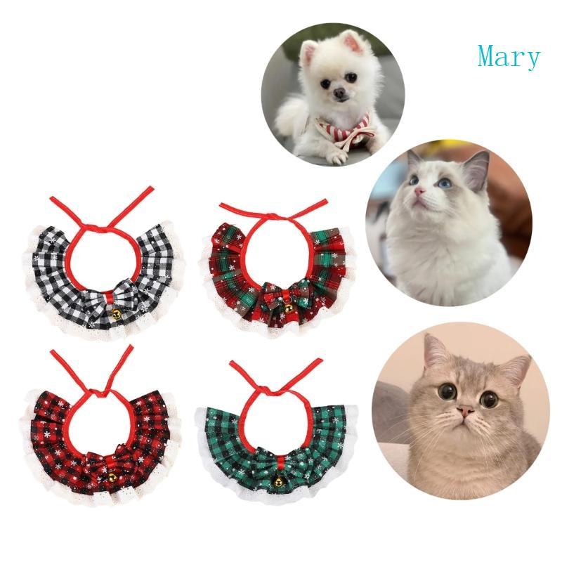 Mary Christmas Pet Saliva Towel Pet Neckwear Pet Collar Dogs Collar with Small Bells