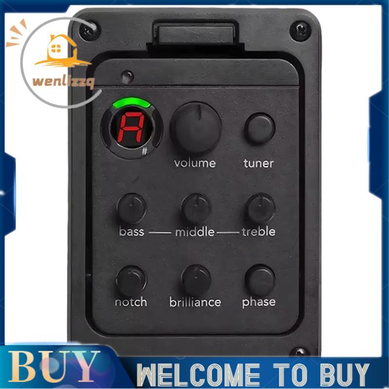 EQ Tuner Mic Blend ปิ๊กอัพกีตาร์ 201 ปิ๊กอัพกีตาร์โปร่ง Preamp 4 Band สําหรับ Fishman ใช้งานร่วมกับ