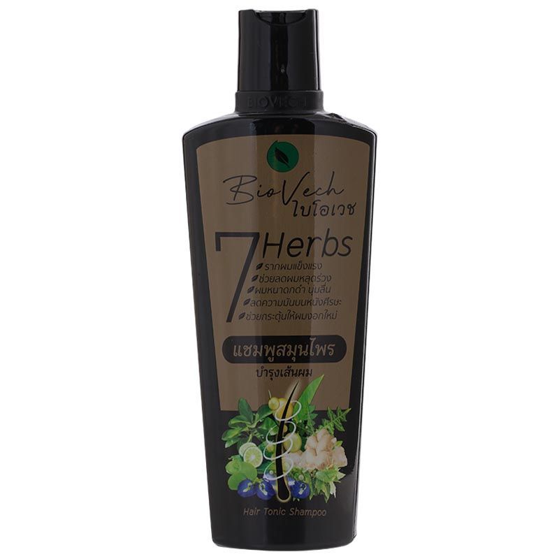 ไบโอเวชแชมพูสมุนไพร 225มล. Biovech Shampoo  7 Herbs 225ml.