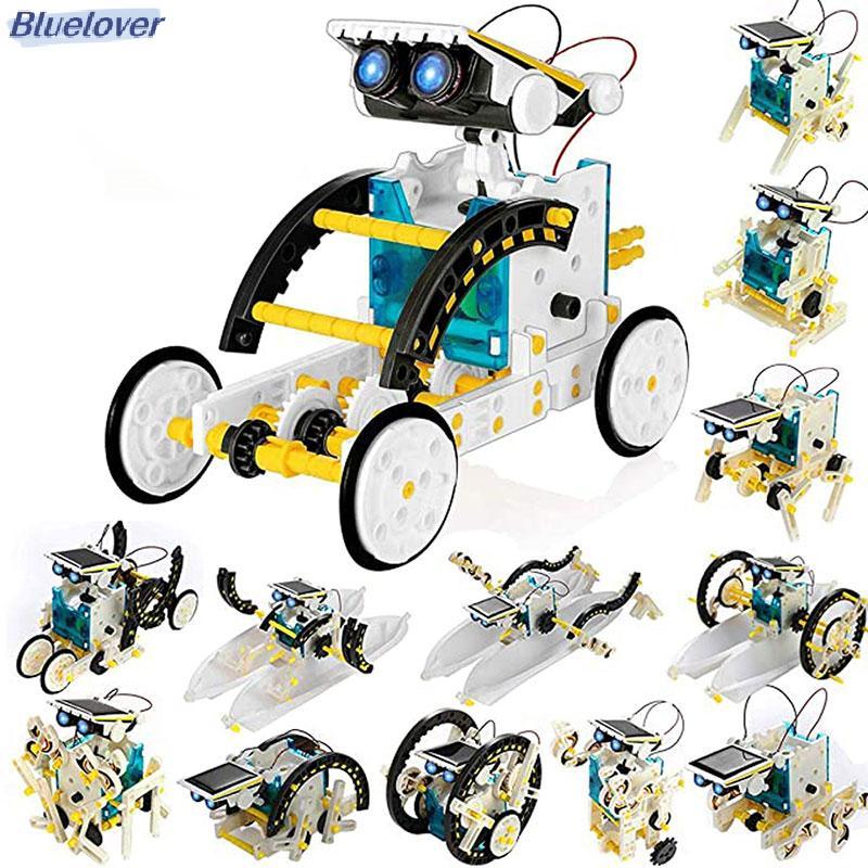 Bluelover 13 In 1 ของเล่นเพื่อการศึกษา Solar Robot Toys Science Kit Solar Powered Blos Toys ใหม่
