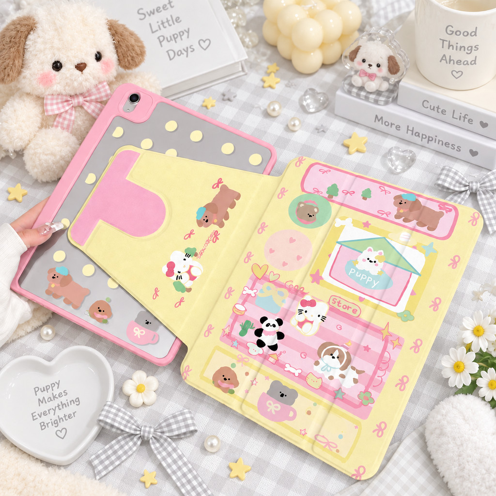 เคส Samsung Tab 360 องศา กันกระแทก ฝาพับตั้งได้ ลายการ์ตูน มีช่องปากกา A8 A9 A11 S7 S8 S9 S10 S9+ S10+