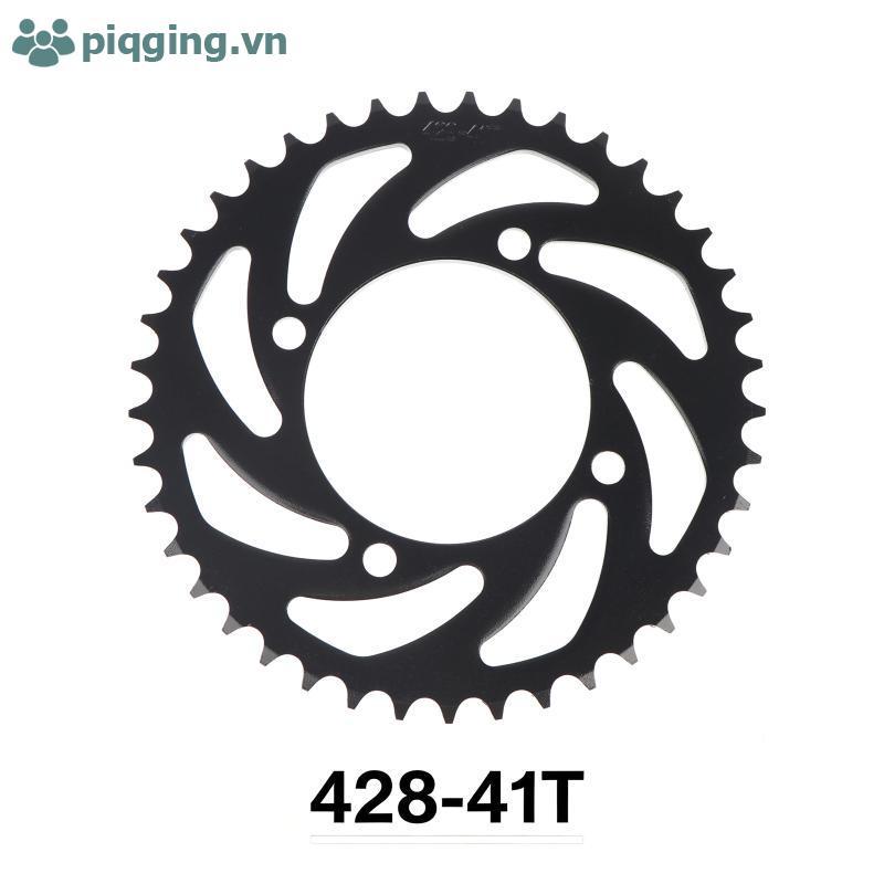 Piqging Moto 41T 428 โซ่ด้านหลัง Sproet ID76mm Heavy Duty เหล็กสําหรับ 50cc ถึง 250cc Pit Dirt Bike 