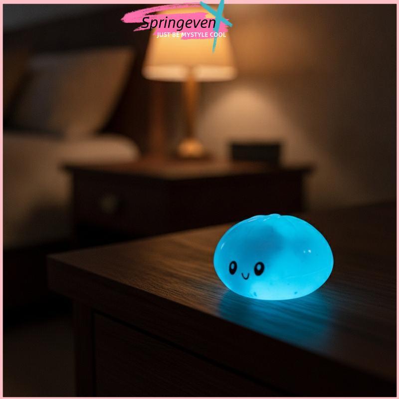 Srenf Glitter Glow Dumpling Squeezable ความเครียดลูกบอลที่มีสีสัน Soft Fidget Sensory ของเล่นสําหรับ