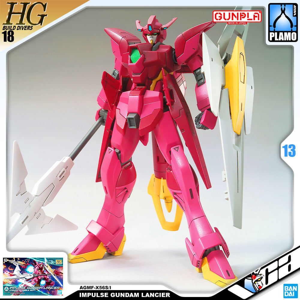 ️ BANDAI GUNPLA ระดับเสียงระดับสูง DIVERS HGBD HG 1/144 IMPULSE GUNDAM LANCIER ชุดโมเดลพลาสติก ของเล
