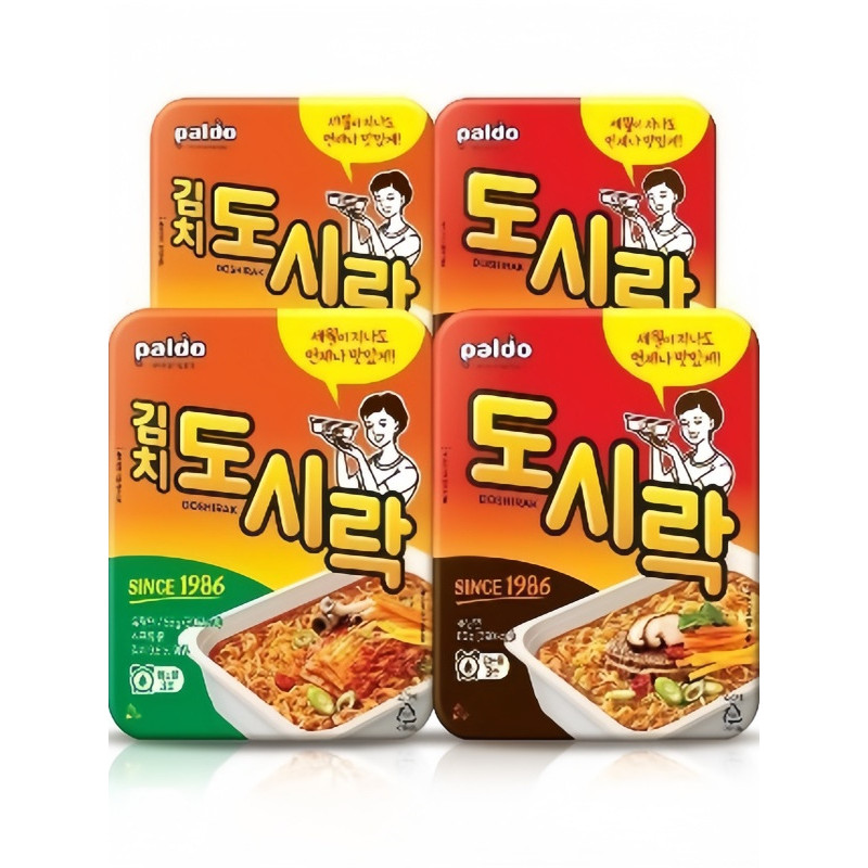 เกาหลีนําเข้าอาหาร Badao กล่องสแควร์กิมจิ Original เผ็ดเนื้อ Ramen Square กล่องชามก๋วยเตี๋ยว Night S