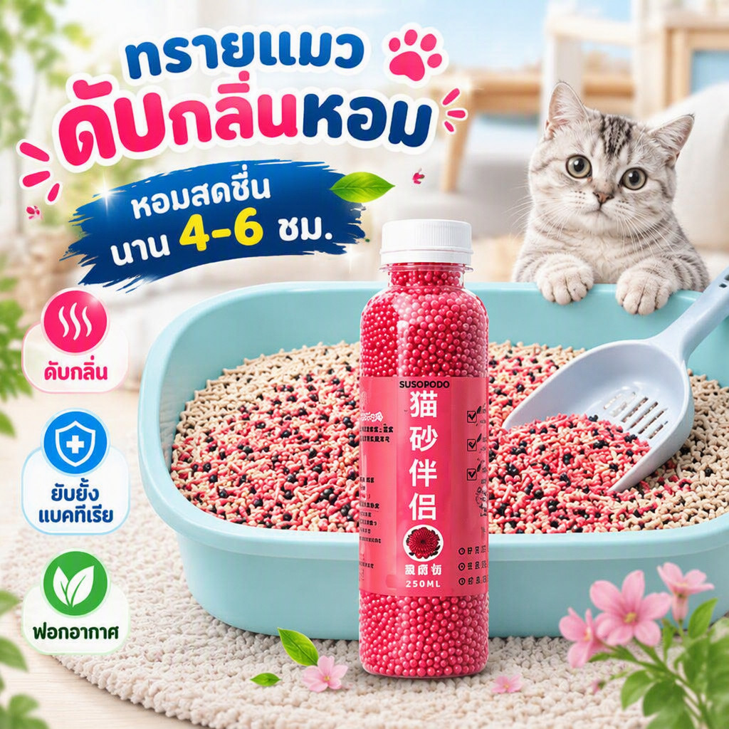🔥พร้อมส่ง🔥แมวชอบ เม็ดดับกลิ่น ดับกลิ่นดีเยี่ยม เม็ดดับกลิ่นทรายแมว ชาร์โคล ที่ดับกลิ่นอึแมว  ที่ระงับกลิ่น