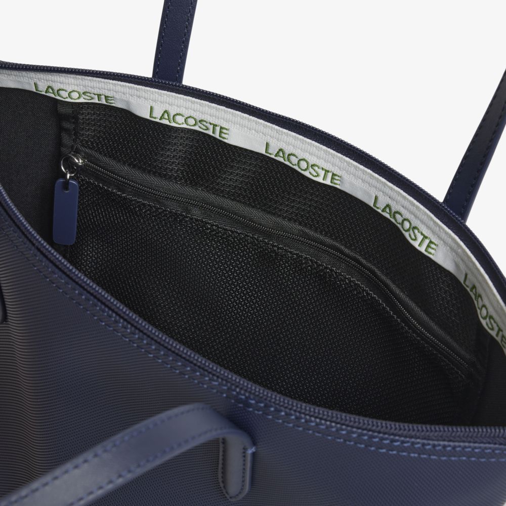 LACOSTE حقيبة توت نسائية صغيرة L.12.12 Concept — أزرق — صورة 4
