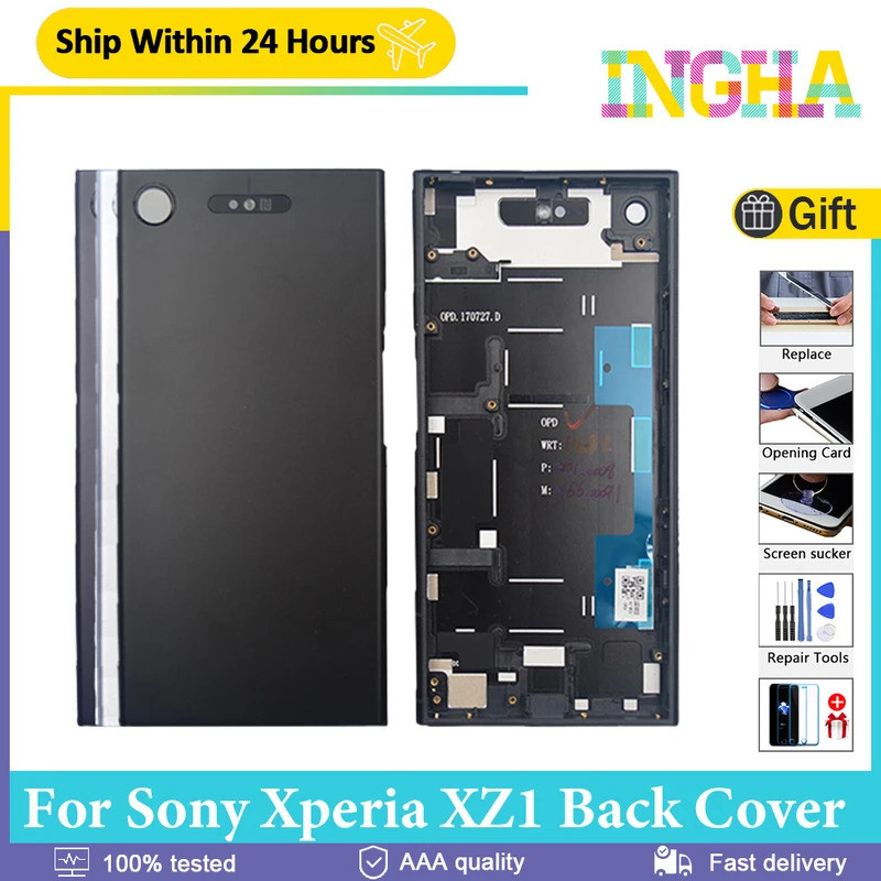 ฝาหลังต้นฉบับสําหรับ Sony Xperia XZ1 ฝาครอบด้านหลังประตูสําหรับ Sony Xperia XZ1 เปลี่ยนฝาหลัง